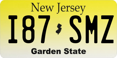 NJ license plate I87SMZ