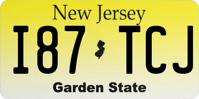 NJ license plate I87TCJ