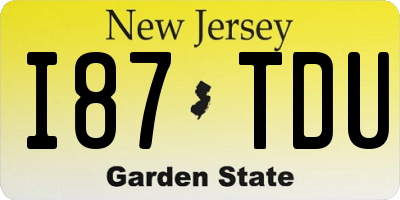 NJ license plate I87TDU