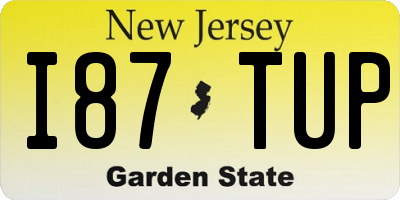 NJ license plate I87TUP