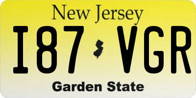 NJ license plate I87VGR