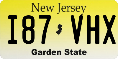 NJ license plate I87VHX