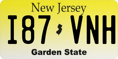NJ license plate I87VNH