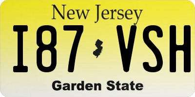 NJ license plate I87VSH