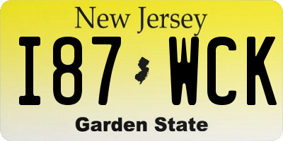 NJ license plate I87WCK