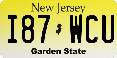 NJ license plate I87WCU