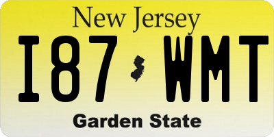 NJ license plate I87WMT