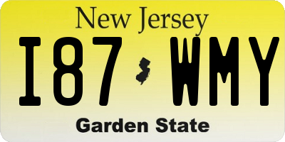 NJ license plate I87WMY