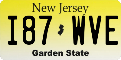 NJ license plate I87WVE