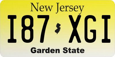 NJ license plate I87XGI