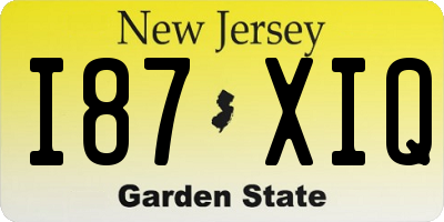 NJ license plate I87XIQ