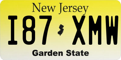 NJ license plate I87XMW