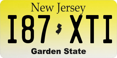 NJ license plate I87XTI