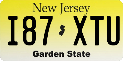NJ license plate I87XTU
