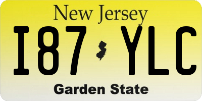 NJ license plate I87YLC