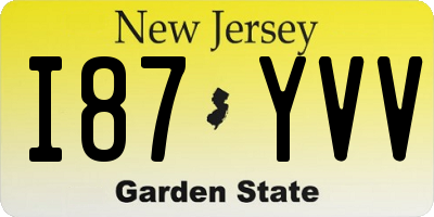 NJ license plate I87YVV
