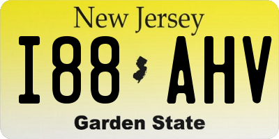 NJ license plate I88AHV