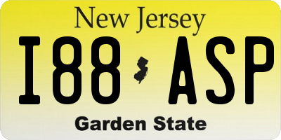 NJ license plate I88ASP