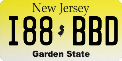 NJ license plate I88BBD
