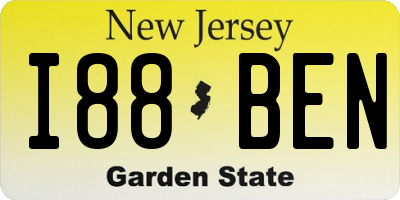 NJ license plate I88BEN