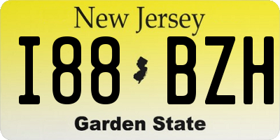 NJ license plate I88BZH