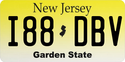NJ license plate I88DBV