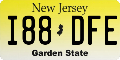 NJ license plate I88DFE