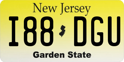 NJ license plate I88DGU