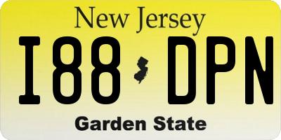 NJ license plate I88DPN