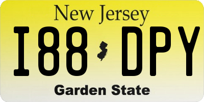 NJ license plate I88DPY