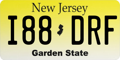 NJ license plate I88DRF