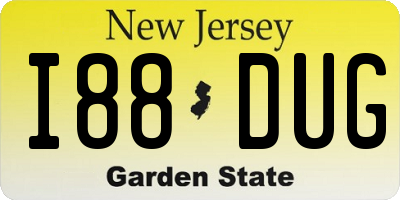 NJ license plate I88DUG