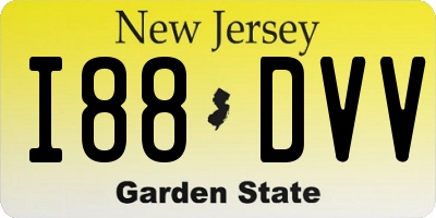 NJ license plate I88DVV