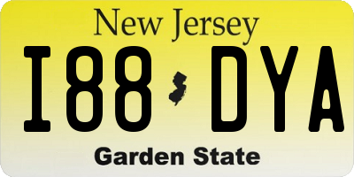 NJ license plate I88DYA