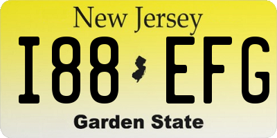 NJ license plate I88EFG