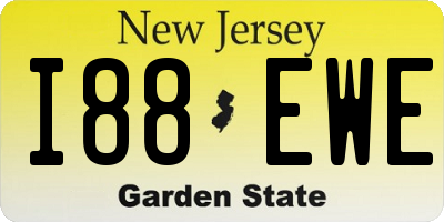 NJ license plate I88EWE