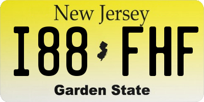 NJ license plate I88FHF