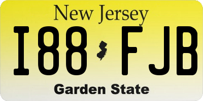 NJ license plate I88FJB