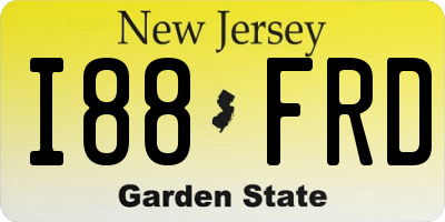 NJ license plate I88FRD