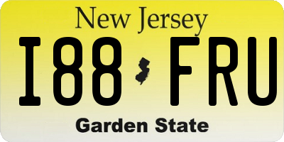 NJ license plate I88FRU