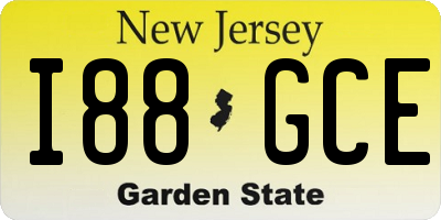 NJ license plate I88GCE
