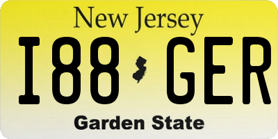 NJ license plate I88GER