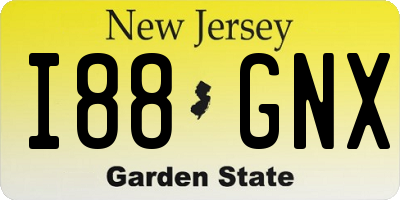 NJ license plate I88GNX