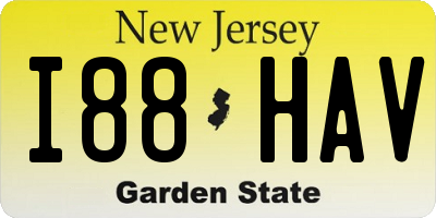 NJ license plate I88HAV
