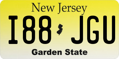 NJ license plate I88JGU