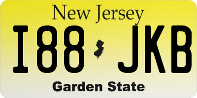 NJ license plate I88JKB