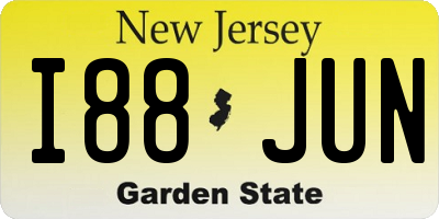 NJ license plate I88JUN