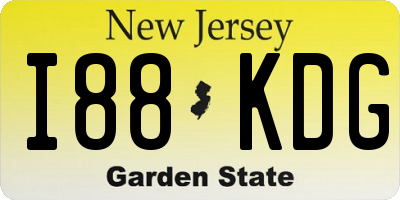 NJ license plate I88KDG