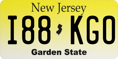 NJ license plate I88KGO