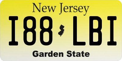 NJ license plate I88LBI